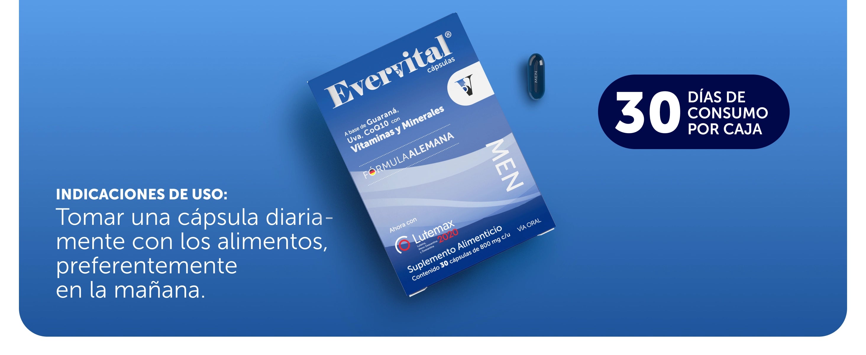 Evervital® Men 30 Cápsulas Caja con 6 piezas
