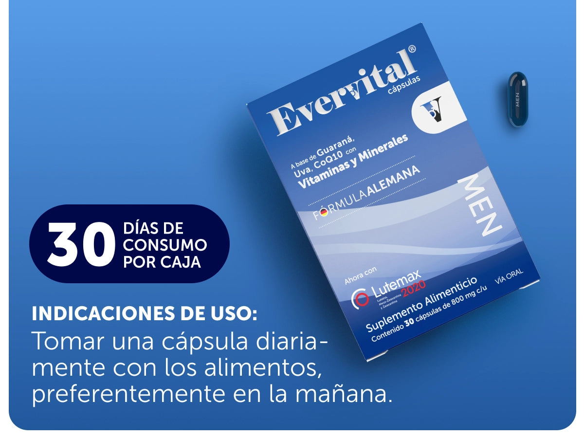 Evervital® Men 30 Cápsulas Caja con 6 piezas