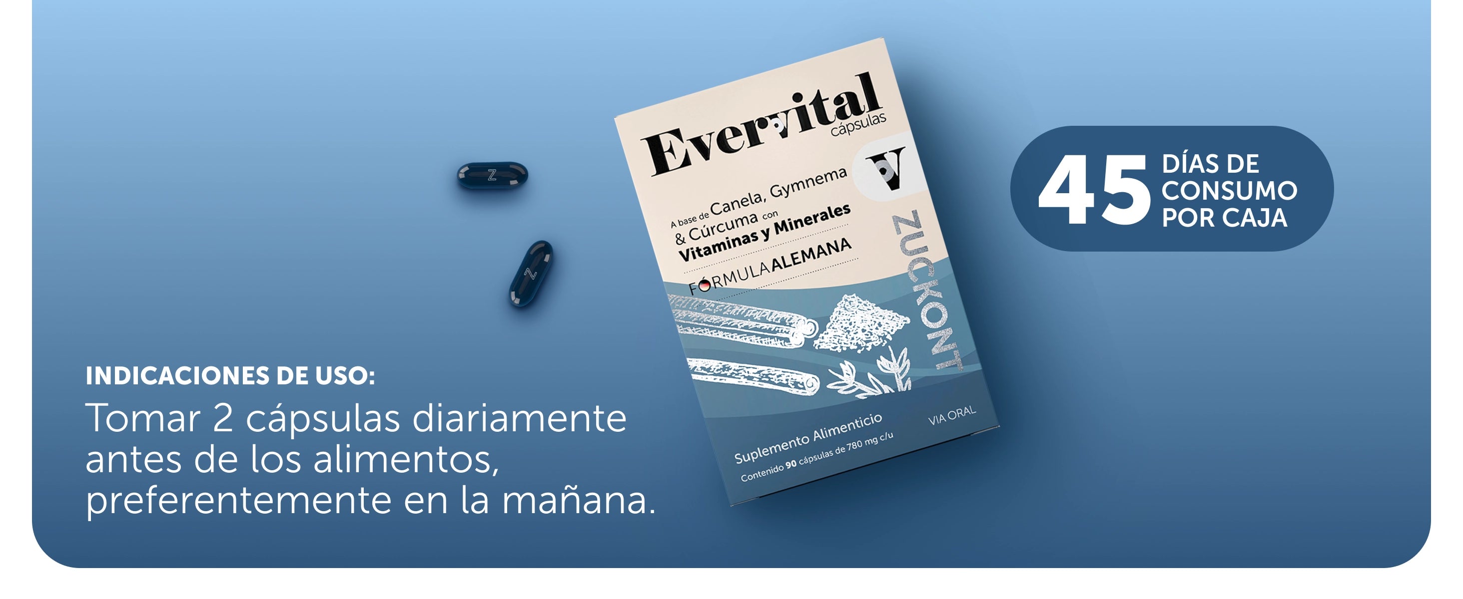 Evervital® Zuckont 90 Cápsulas