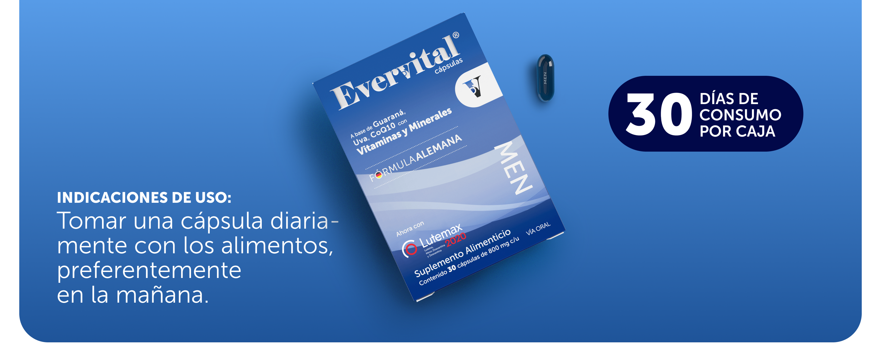 Evervital® Men 30 Cápsulas Caja con 6 piezas