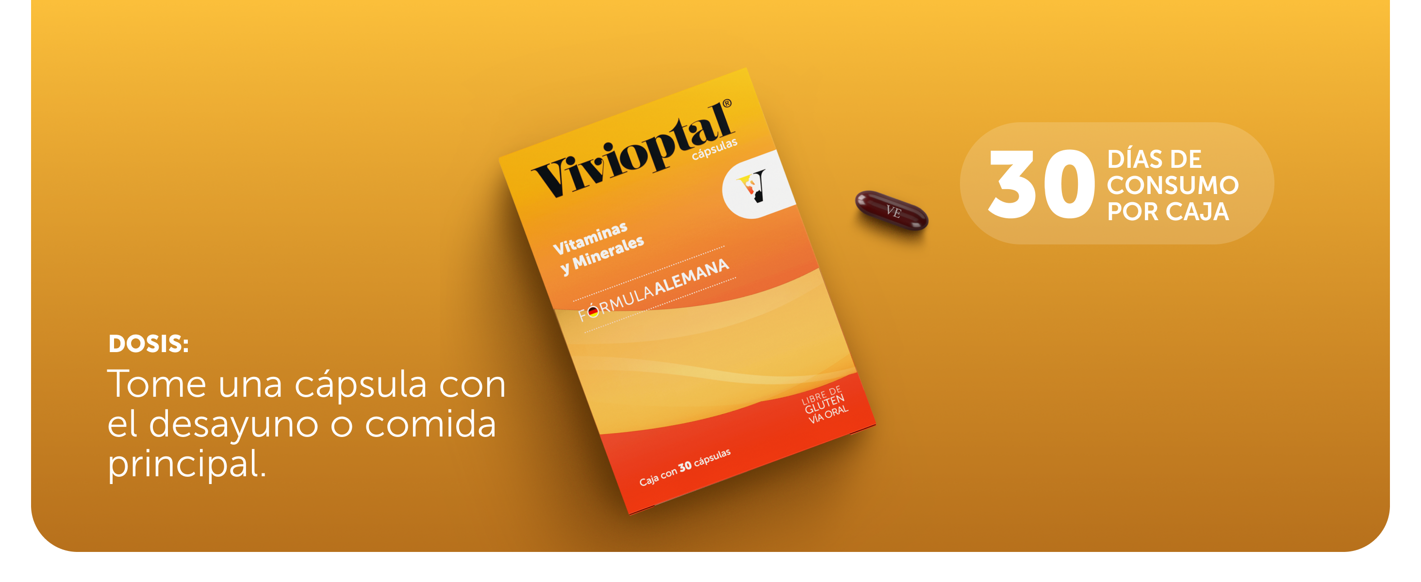 Vivioptal® 30 Cápsulas Corrugado con 120 Piezas
