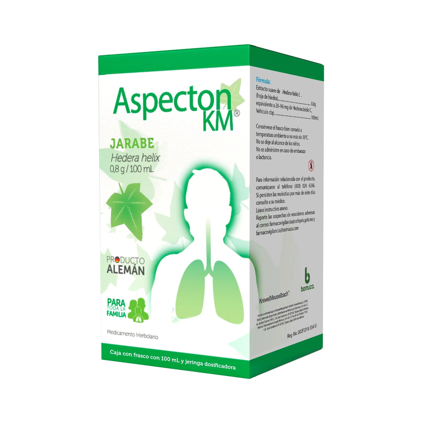 Aspecton KM Jarabe 100ml Caja con 6 Piezas