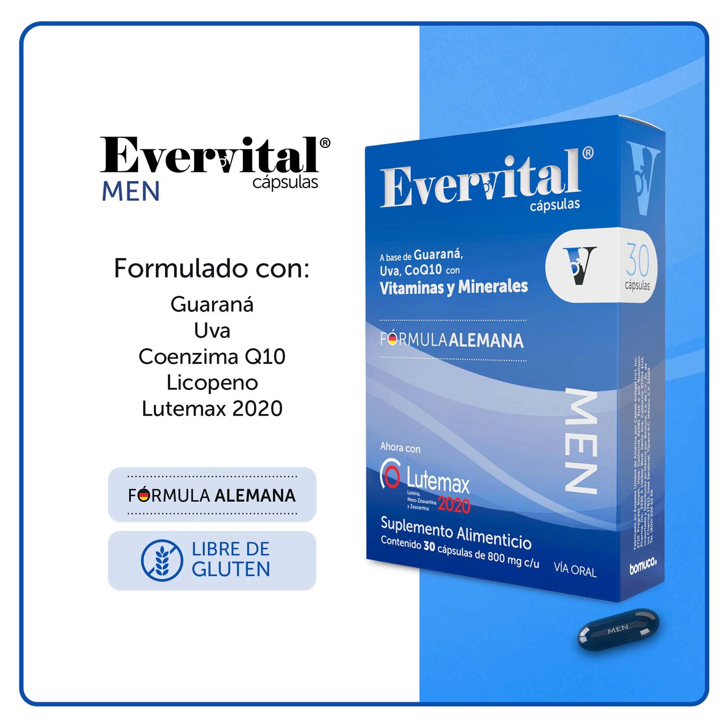 Evervital® Men 30 Cápsulas Caja con 6 piezas