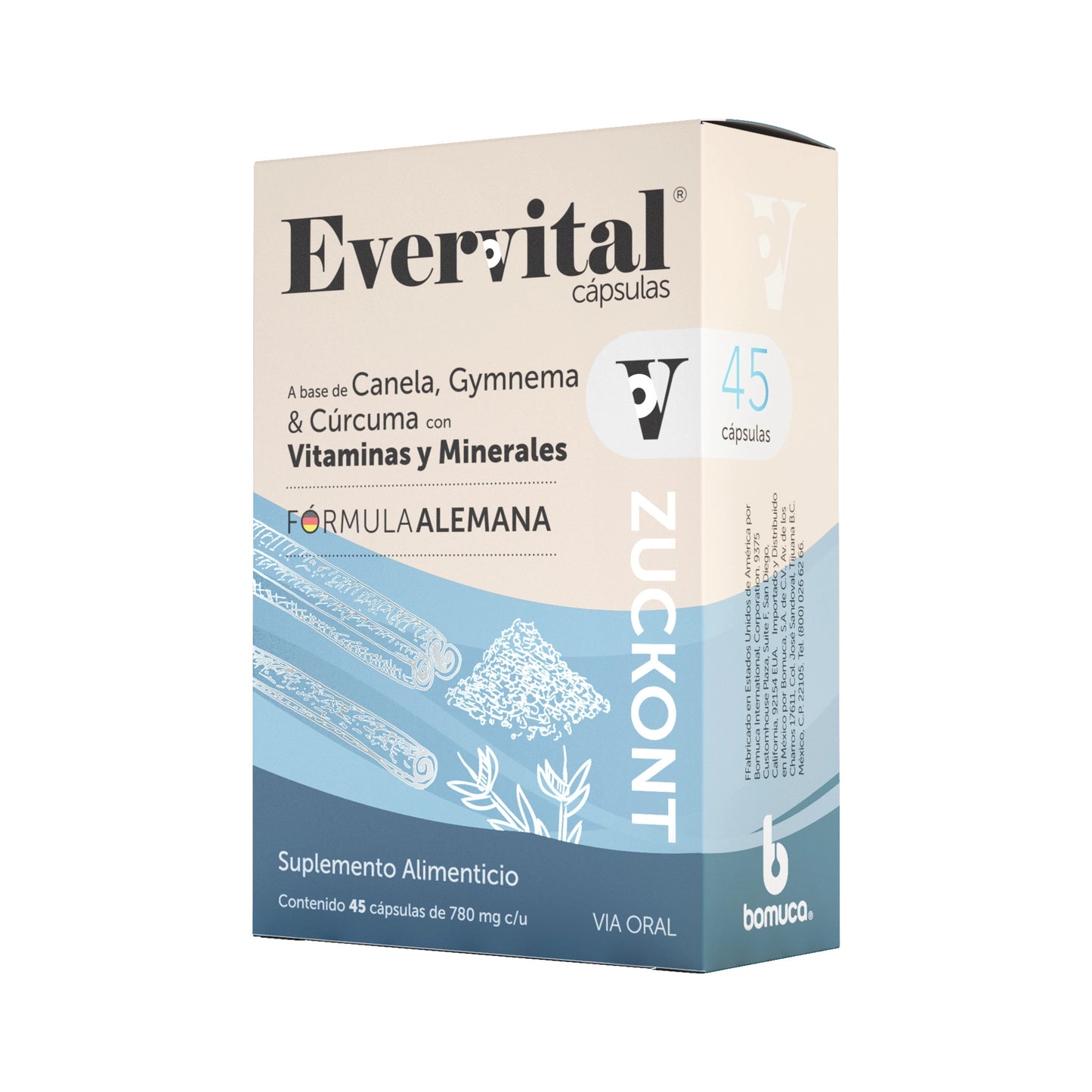 Evervital® Zuckont 45 Cápsulas Caja con 6 Piezas