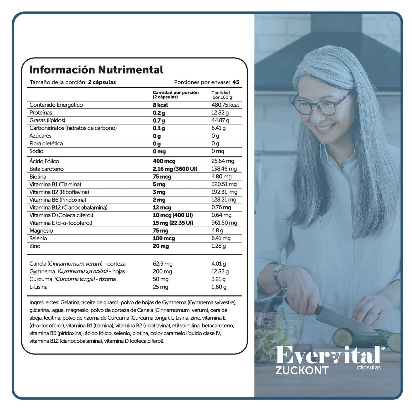 Evervital® Zuckont 90 Cápsulas