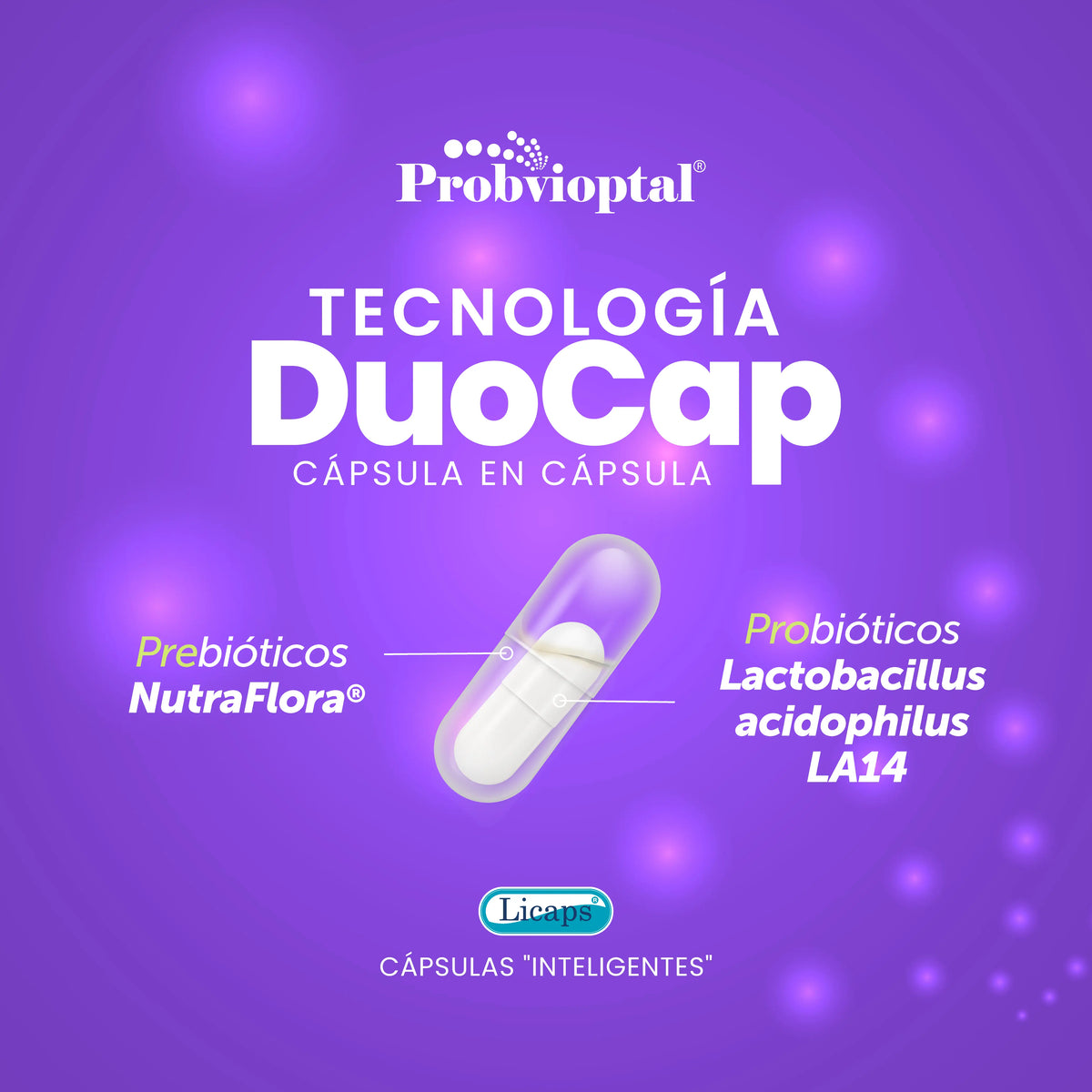 Probvioptal® 15 Cápsulas caja con 6 piezas | Probiótico + Prebiótico
