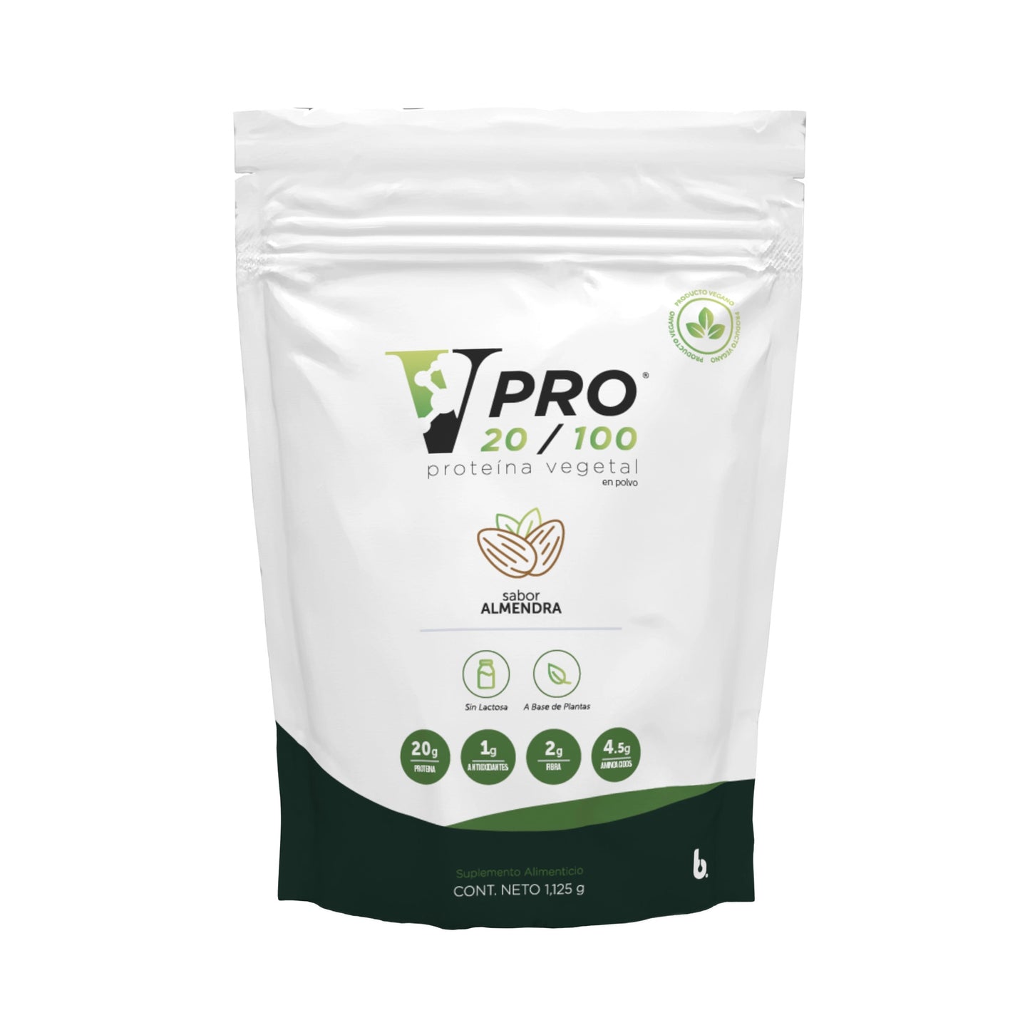 V-Pro 20/100® - Proteina Vegana Bolsa con 1.125 KG