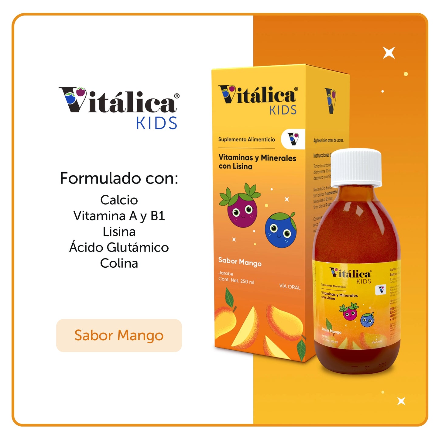 Vitalica® KIDS 250ml Caja con 6 Piezas