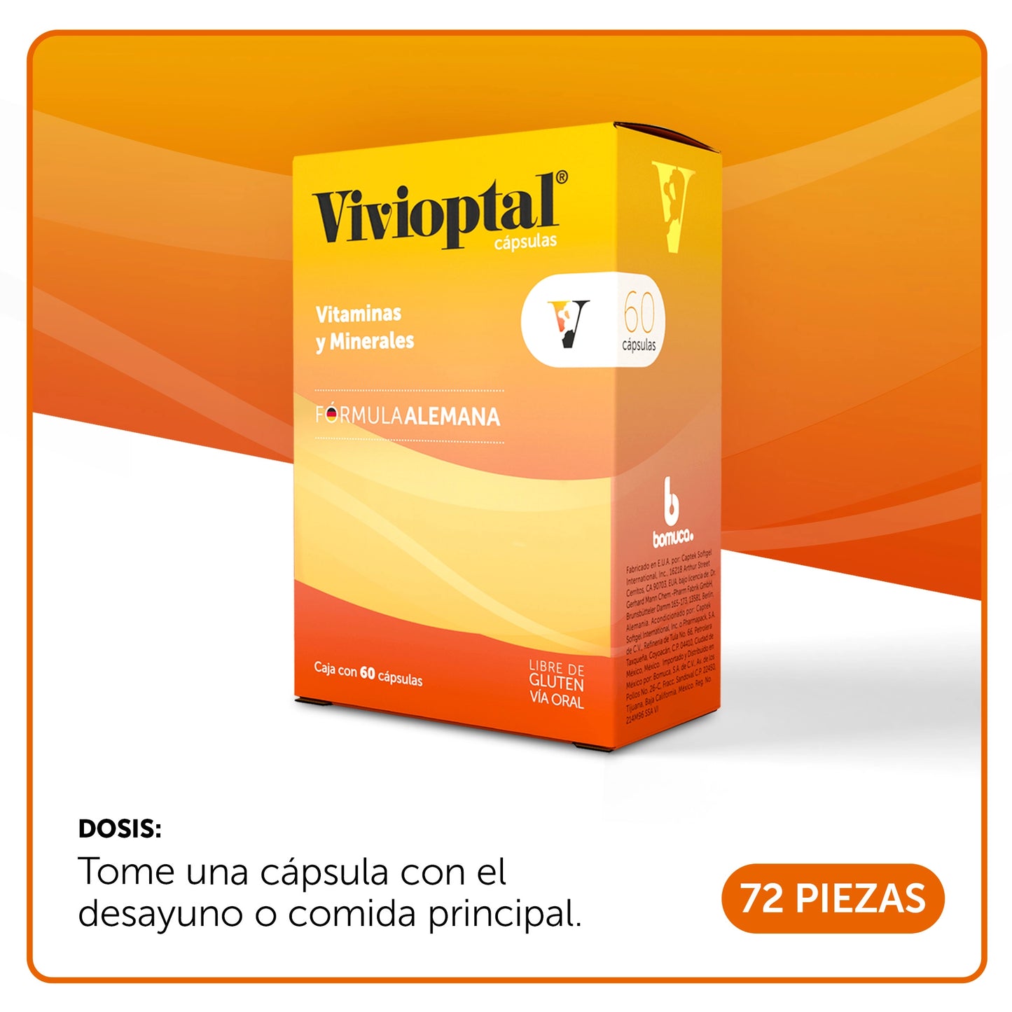 Vivioptal® 60 Cápsulas Corrugado con 72 Piezas