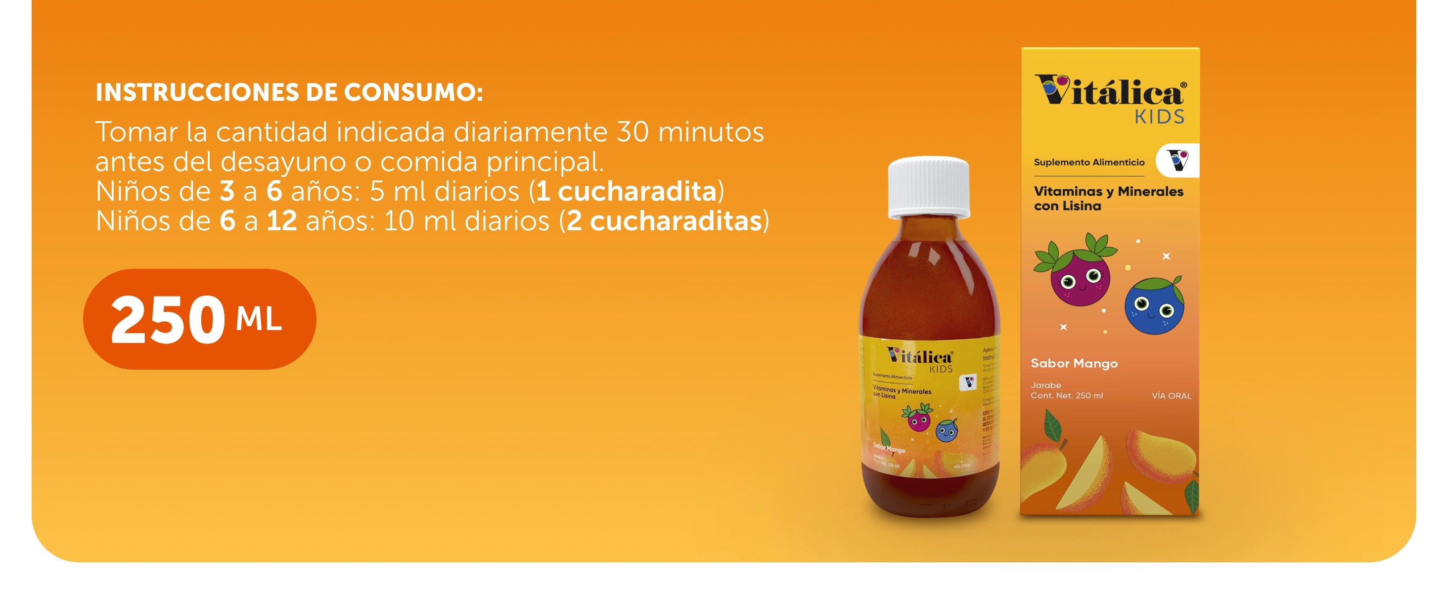 Vitalica® KIDS 250ml Caja con 6 Piezas