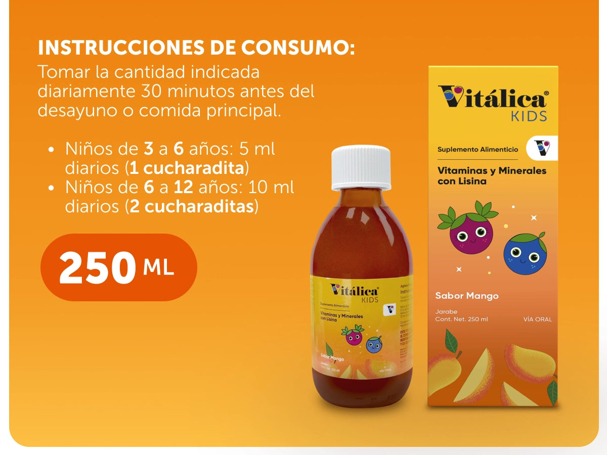 Vitalica® KIDS 250ml Caja con 6 Piezas