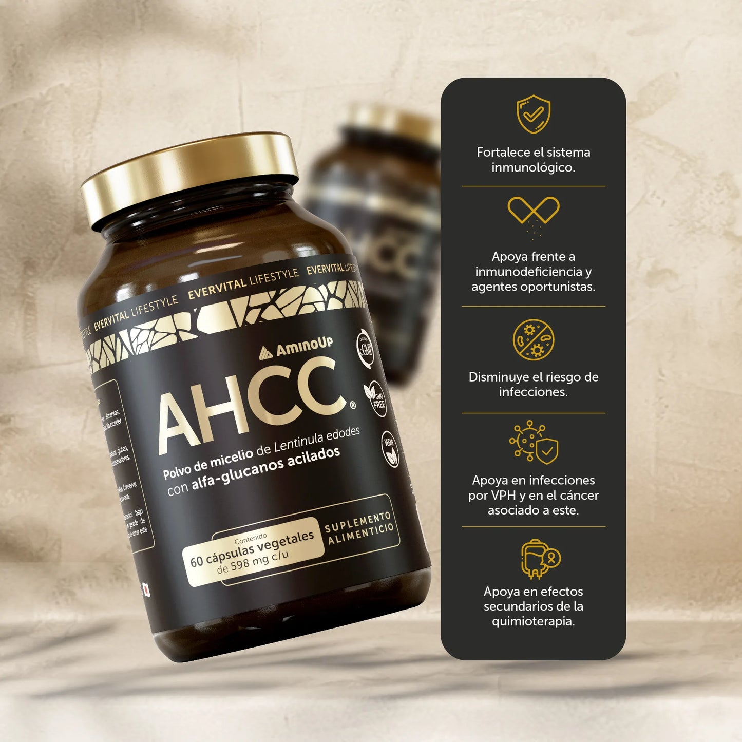 Evervital Lifestyle - AHCC® 60 Cápsulas