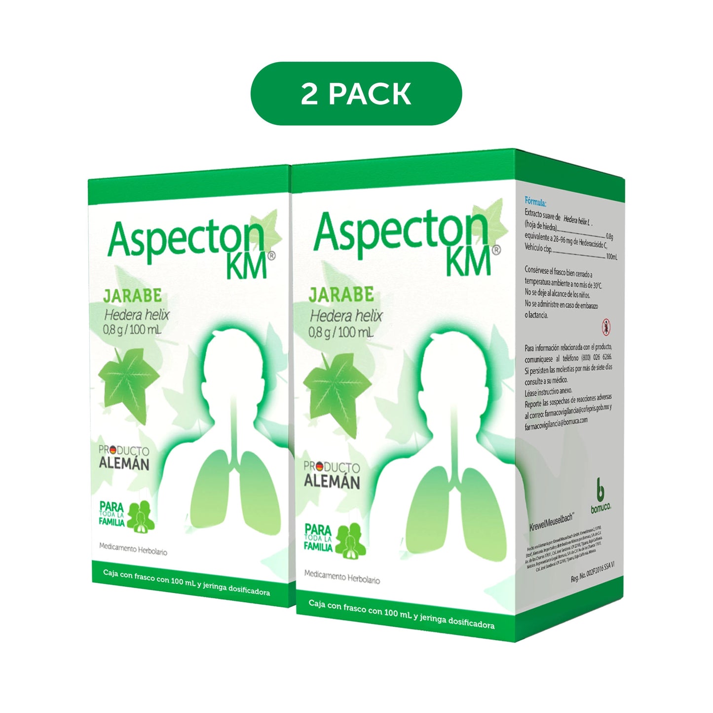 Aspecton KM Jarabe 100ml - 2 Pack