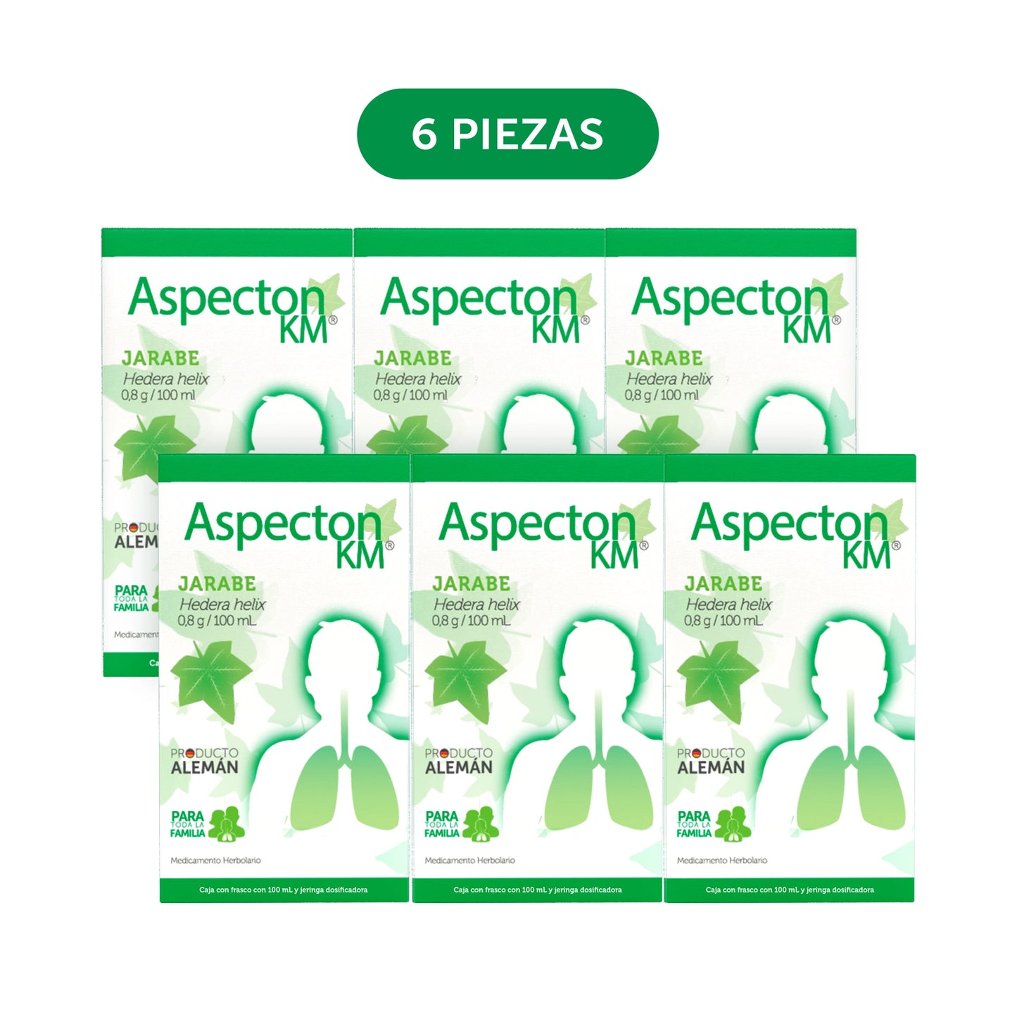 Aspecton KM Jarabe 100ml Caja con 6 Piezas