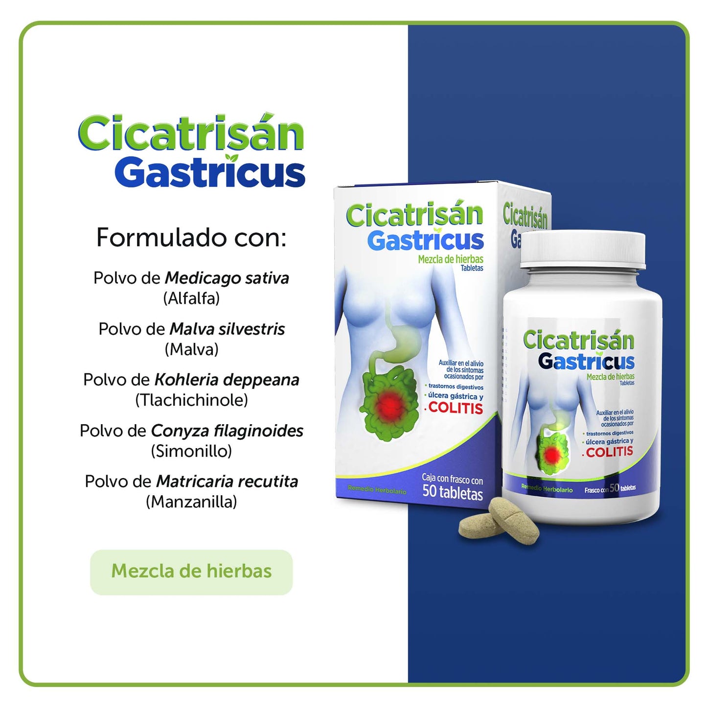 CICATRISÁN GASTRICUS® 50 TABLETAS