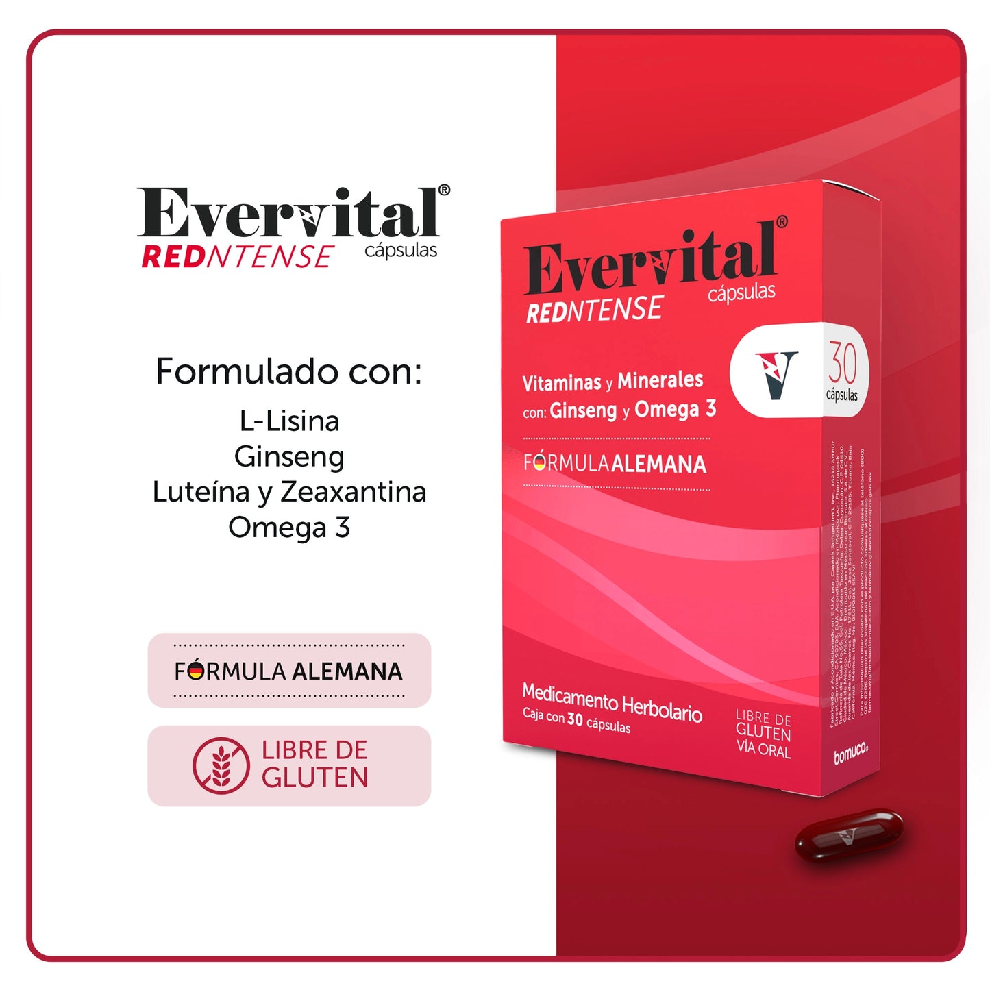 Evervital® Redntense 30 Cápsulas Caja con 6 Piezas