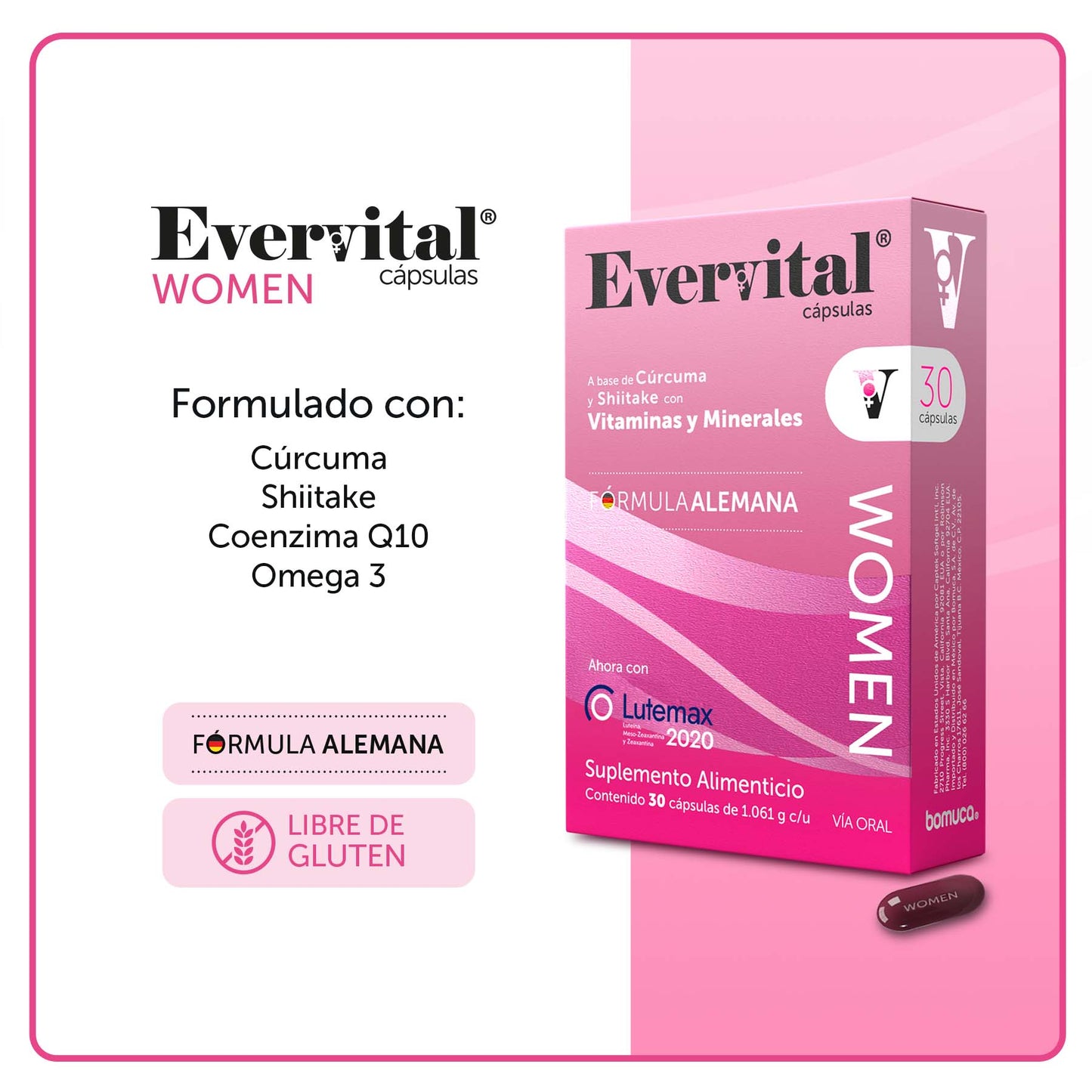 Evervital® Women 30 Cápsulas Caja con 6 Piezas