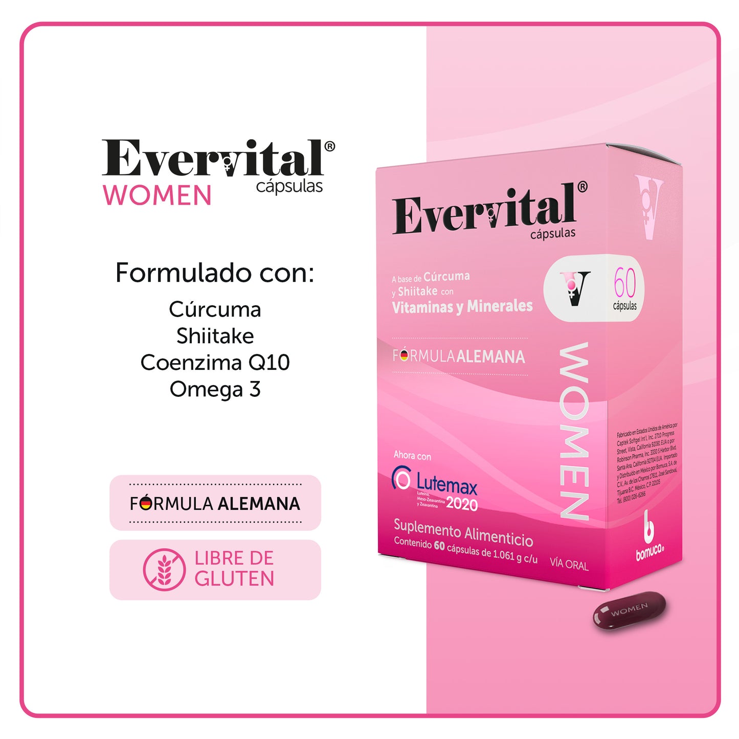 Evervital® Women 60 Cápsulas Charola con 24 Piezas