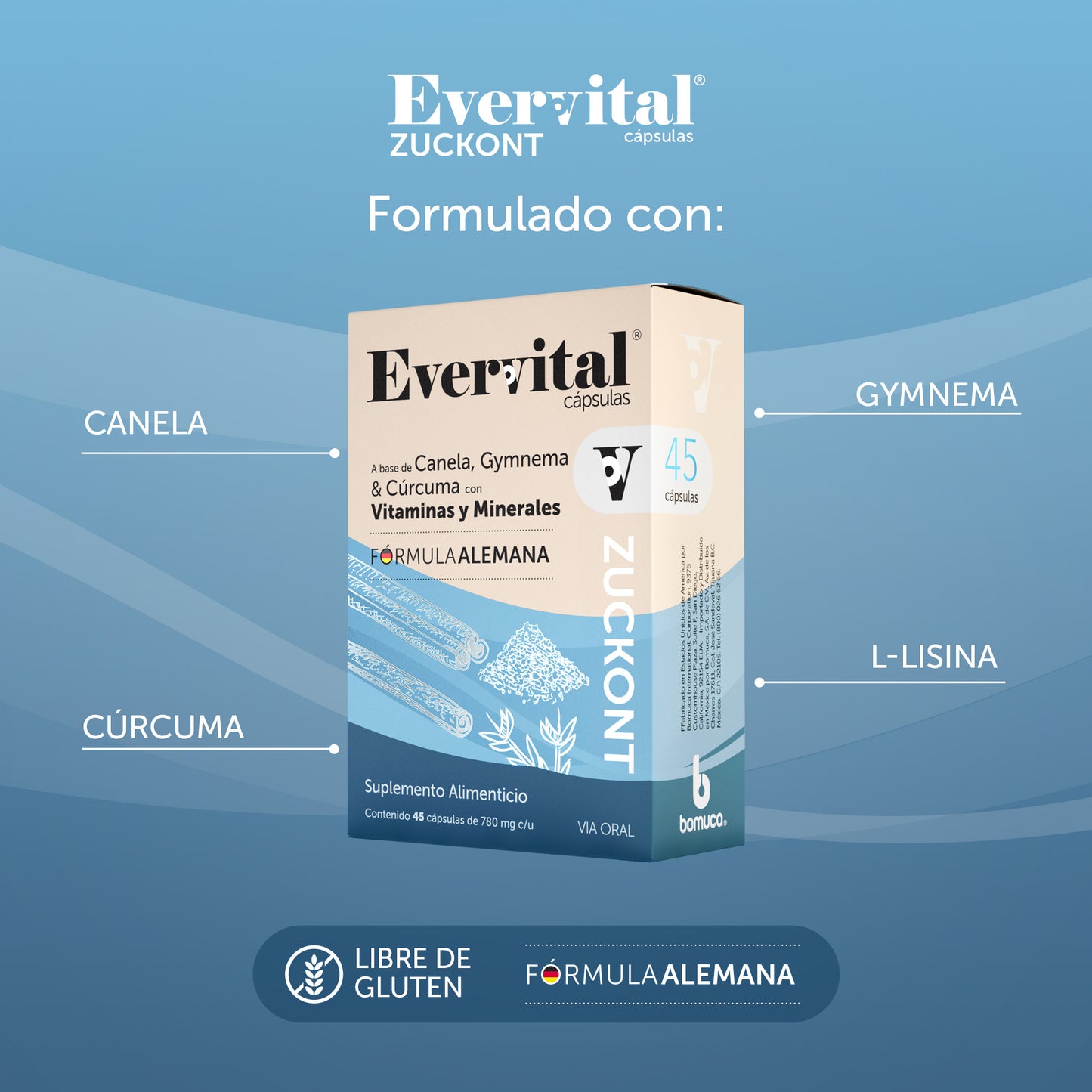 Evervital® Zuckont 45 Cápsulas