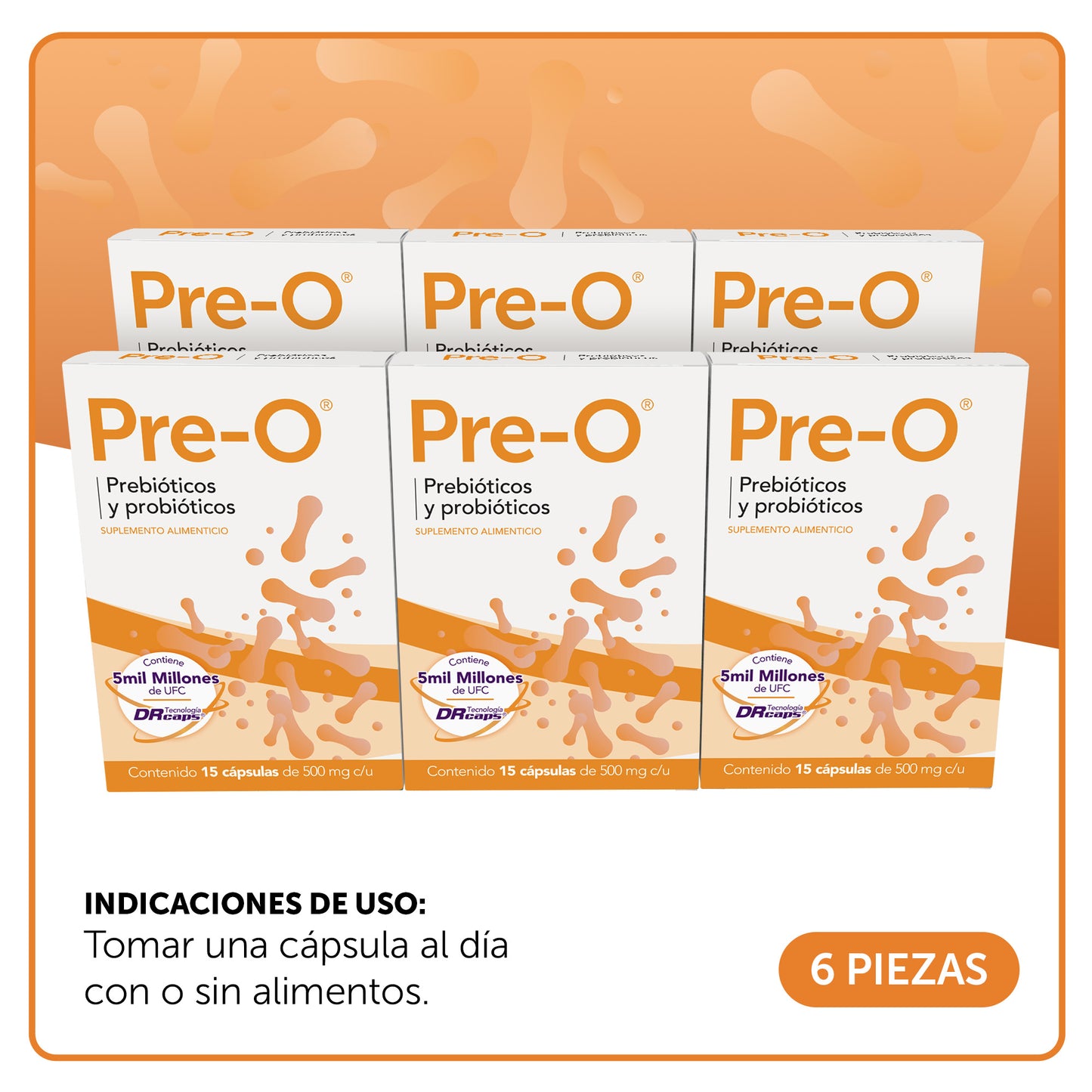 Pre-O® 15 Cápsulas Caja con 6 Piezas