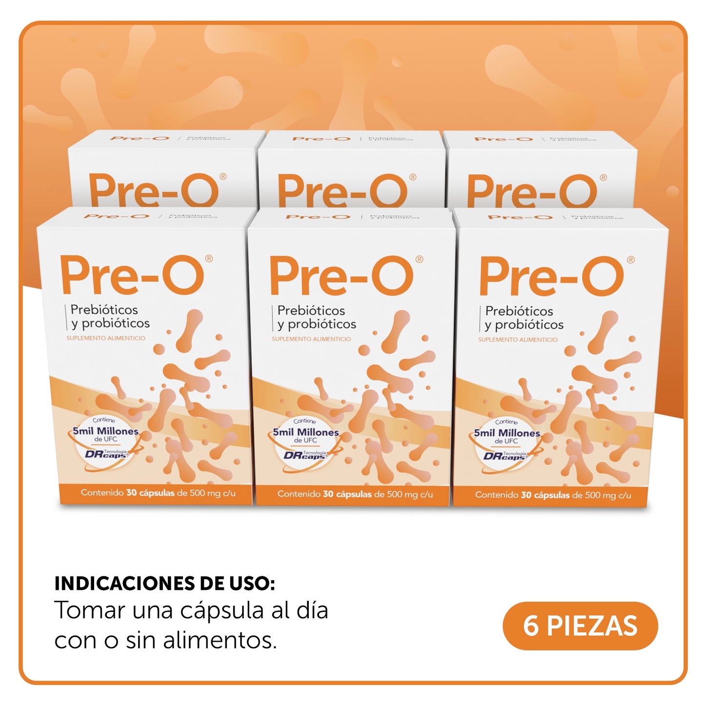 Pre-O® 30 Cápsulas Caja con 6 Piezas
