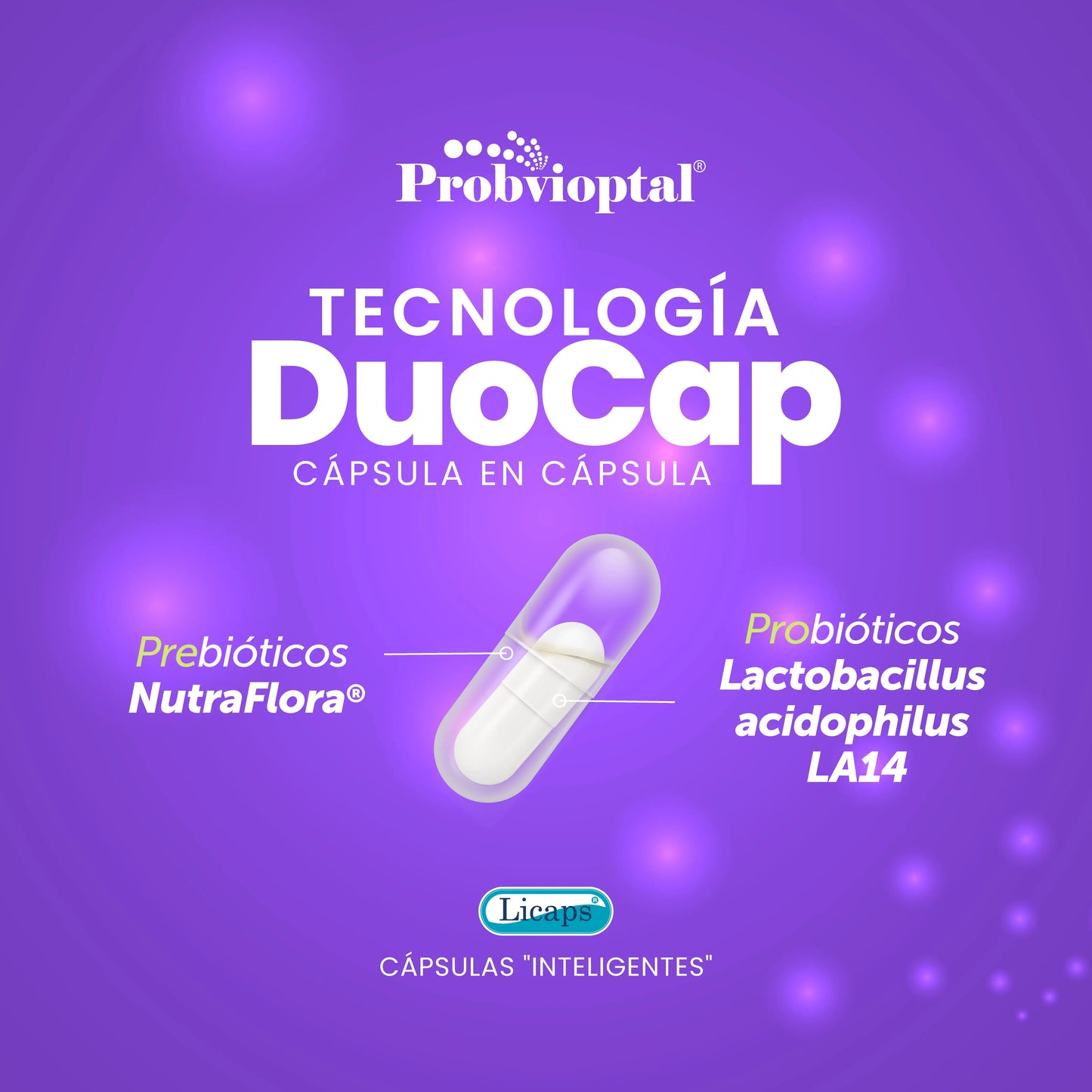 Probvioptal® 15 Cápsulas | Probiótico + Prebiótico