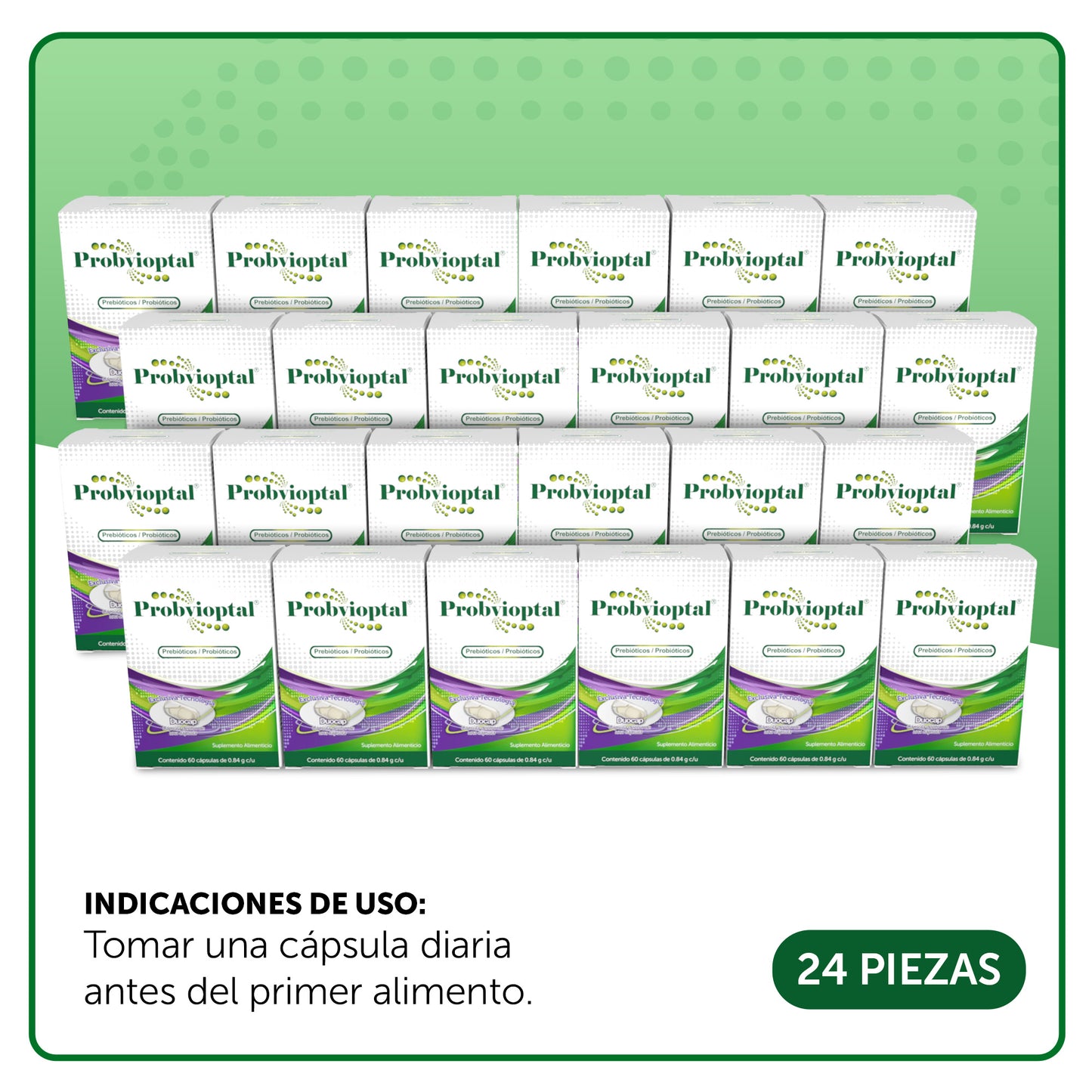 Probvioptal® 60 Cápsulas Charola con 24 Piezas