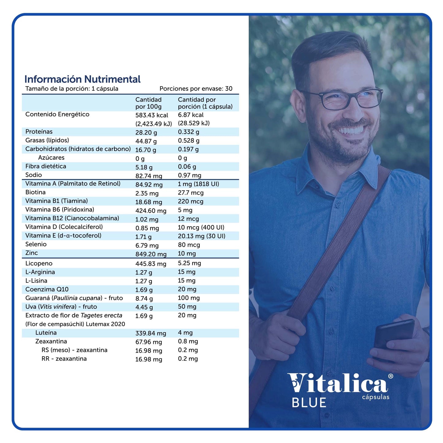 Vitalica® Blue 30 Cápsulas