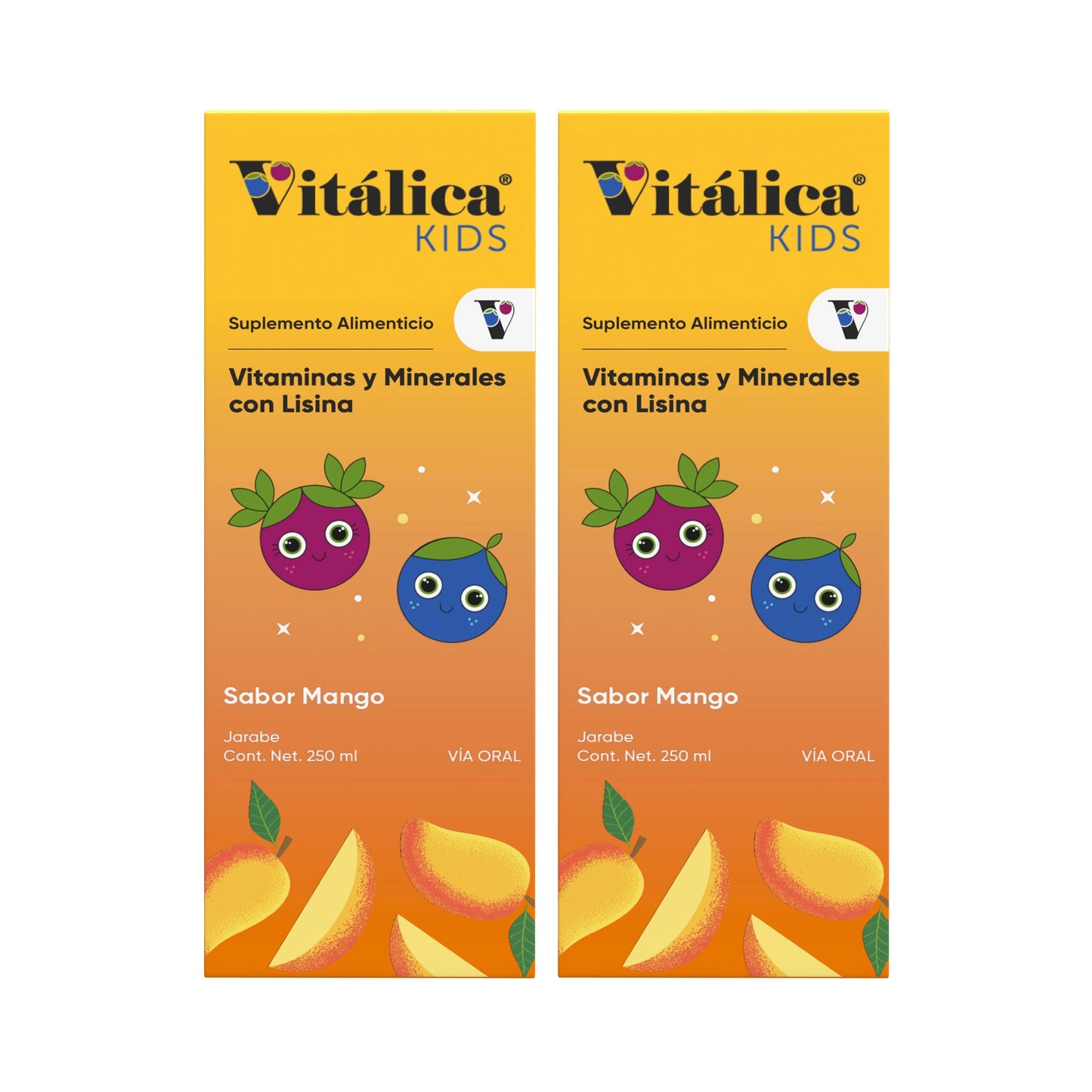 Vitalica® KIDS 250ml - 2 Pack Caja con 12 piezas