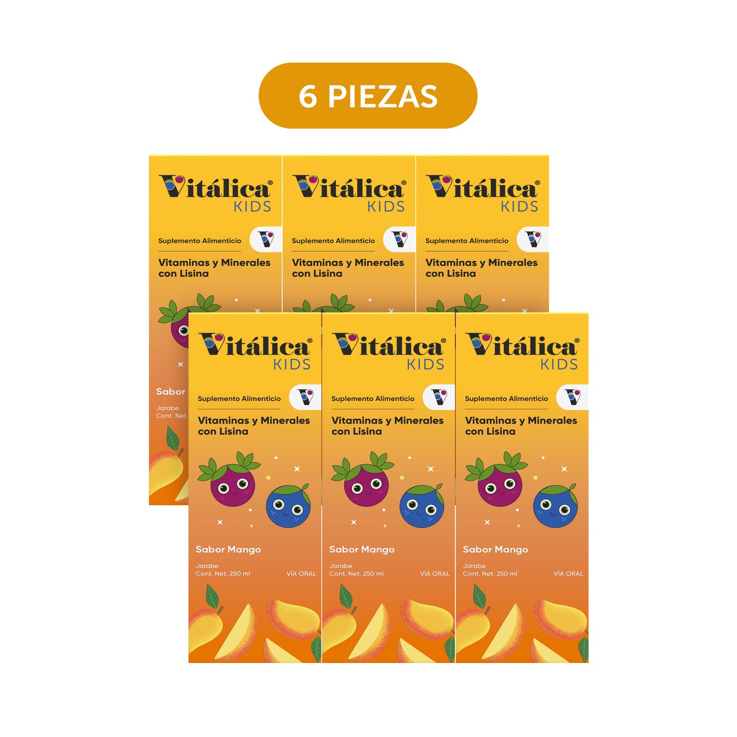 Vitalica® KIDS 250ml Caja con 6 Piezas