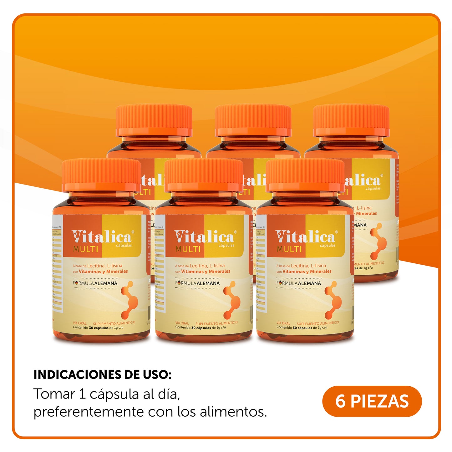 Vitalica® Multi 30 Cápsulas Caja con 6 Piezas