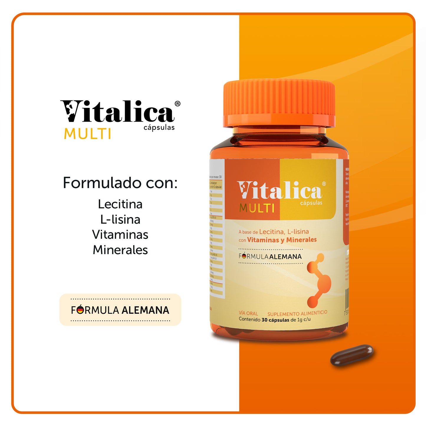 Vitalica® Multi 30 Cápsulas Caja con 6 Piezas