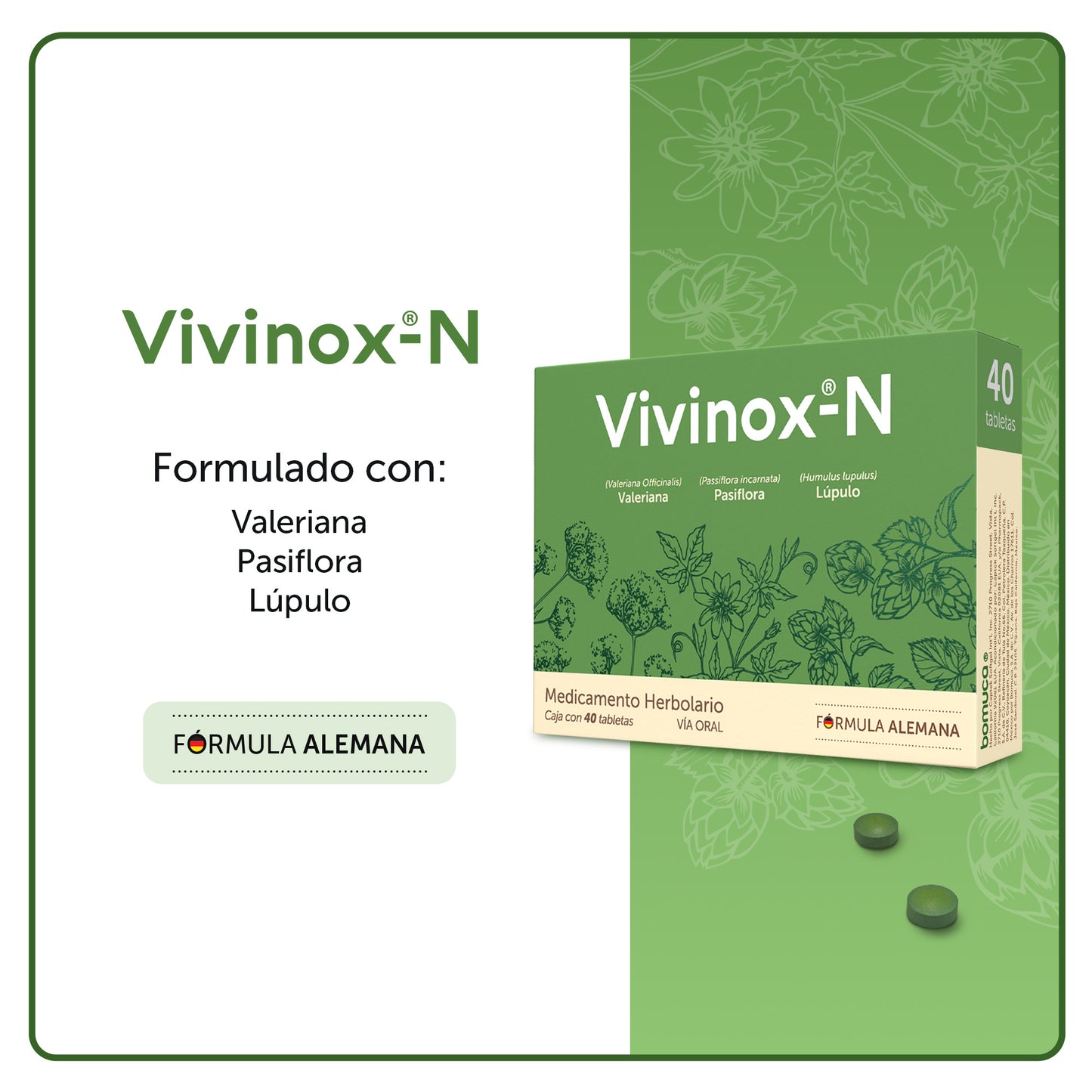 Vivinox®-N 40 Tabletas Caja C/6 piezas