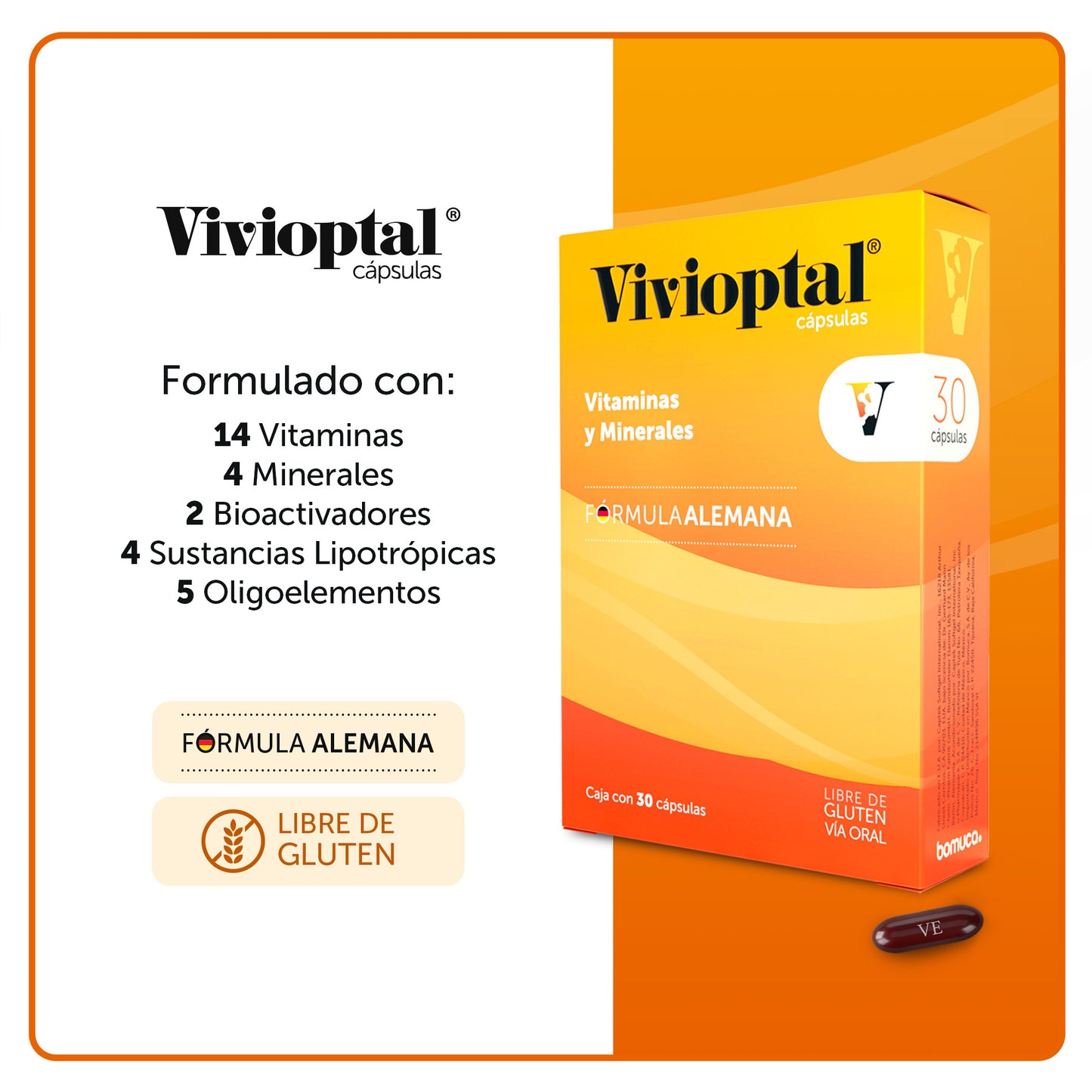 Vivioptal® 30 Cápsulas Caja con 6 Piezas