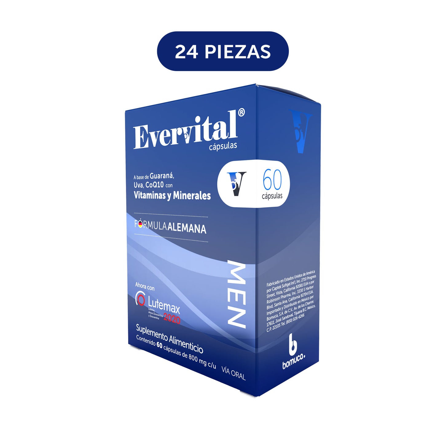 Evervital® Men 60 Cápsulas Charola (24 piezas)